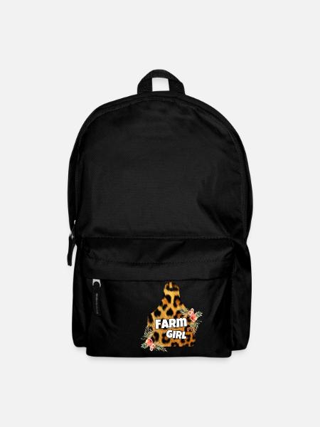 Farm Girl Cow Tag - Backpack - black