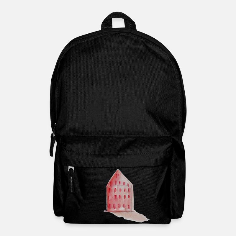 Ein rotes Haus - Hausmann sein :) - Rucksack - Schwarz