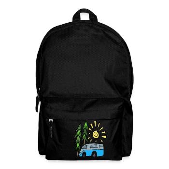 Camper van in nature - Backpack - black - Front