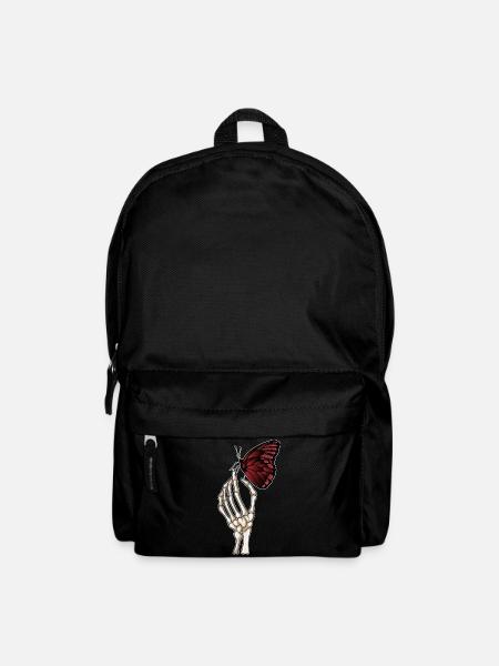 Papillon à main squelette - Sac à dos - noir