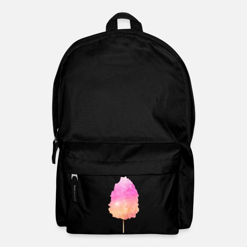 flauschige Zuckerwatte mit buntem Farbverlauf - Rucksack - Schwarz