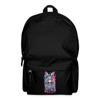 Anime Girl Bunny Kemonomimi Kawaii Gothic Design - Rucksack - Schwarz - Vorne