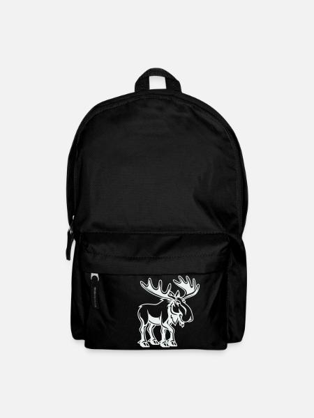 elch - Rucksack - Schwarz
