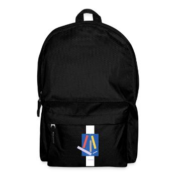 Abstrakte Farbblöcke Kunst Druckdesign - Rucksack - Schwarz - Vorne