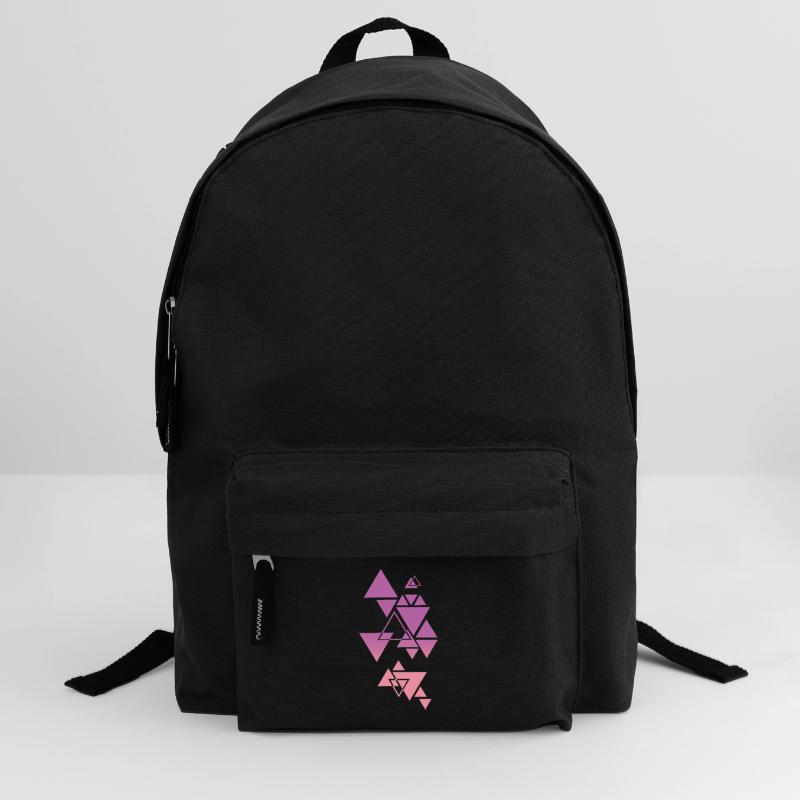Gradient Triangle Pattern Pink Backpack
