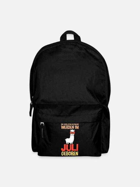 Juli Geburtstag Alpaka Spruch Lustig - Rucksack - Schwarz