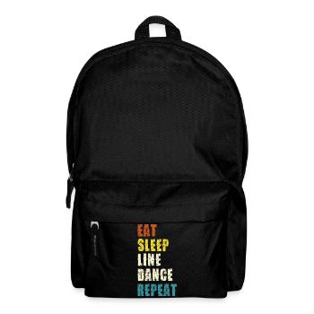 Line Dance Lebensstil Slogan - Rucksack - Schwarz - Vorne