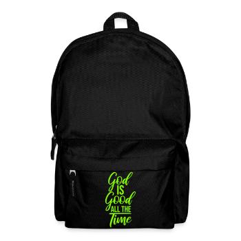 God Is Good All The Time Faith Christian Saying - Backpack - black - Front