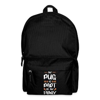 Mein Hund ist Teil der Familie - Rucksack - Schwarz - Vorne
