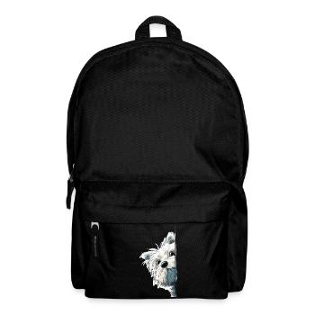 Westie Terrier Spieur Mignon Amoureux des Chiens Produits dérivés - Sac à dos - noir - Devant