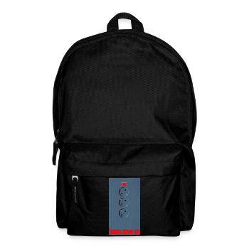 Three Sockets on Blue Background - Backpack - black - Front
