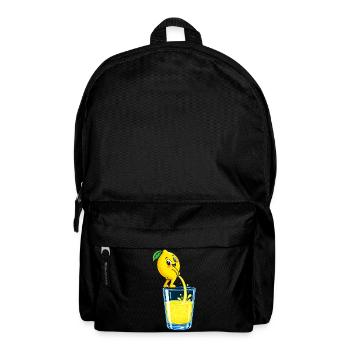 Zitronenheld Spritziges Glasbild - Rucksack - Schwarz - Vorne