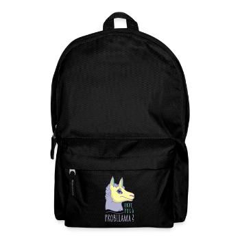 Lustiges Lama mit Spruch - Rucksack - Schwarz - Vorne