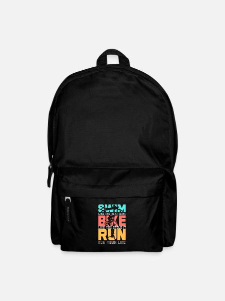 Triathlon Swim Bike Run Retro Triathlete - Rucksack - Schwarz