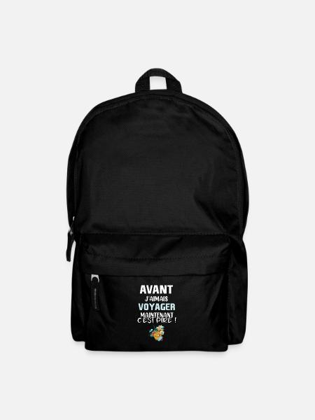 Avant j'aimais voyager maintenant c'est pire ! - Sac à dos - noir