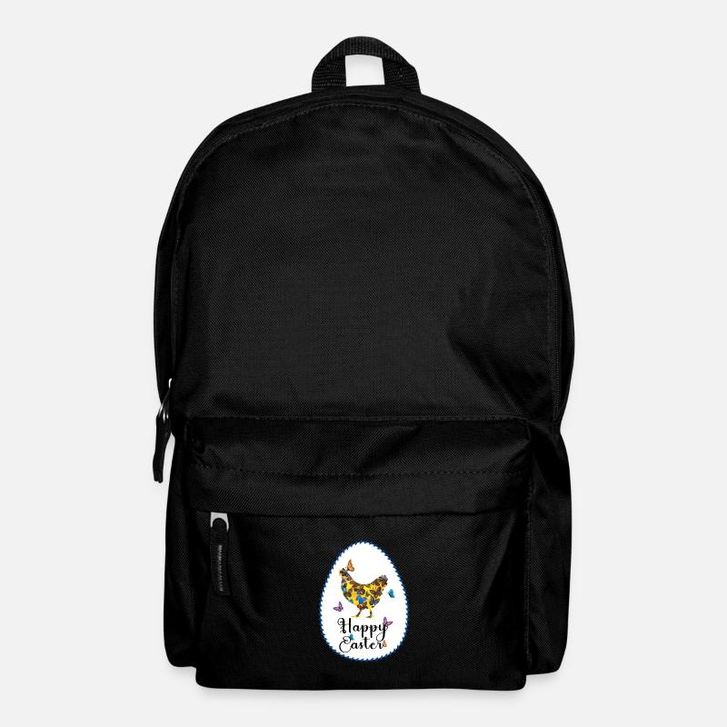 Poule colorée - Sac à dos - noir