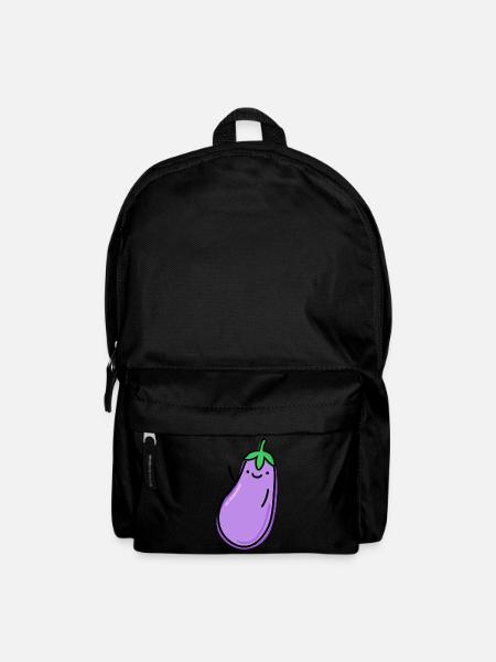 Aubergine (Aubergine) - Rucksack - Schwarz