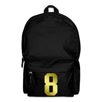8 Zahl Trikot - Rucksack - Schwarz - Vorne