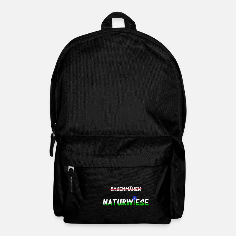 Contra Rasenmähen, pro Naturwiese - Rucksack - Schwarz