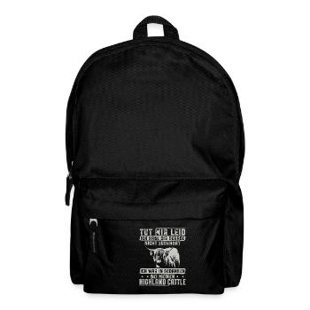 Highland cattle Highland cattle Highland cattle cow - Backpack - black - Front