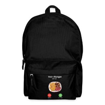 Taxiteller Soulfood Ruhrpott Currywurst Pommis - Rucksack - Schwarz - Vorne
