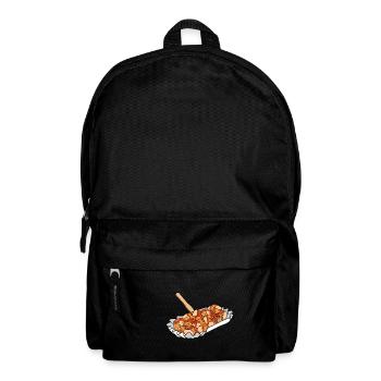 Currywurst Curry Wurst Bratwurst Berliner Ruhrpott - Rucksack - Schwarz - Vorne