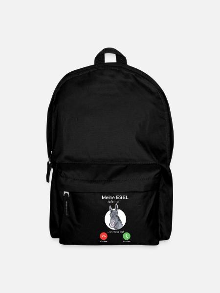 Esel ruft an I Handy Burro Muli Maultier Mama Papa - Rucksack - Schwarz