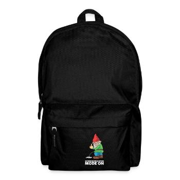 Schrebergarten Mode On Böser Gartenzwerg - Rucksack - Schwarz - Vorne