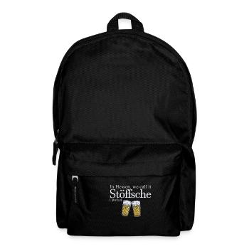 In Hessen, we call it Stöffsche I Äppelvoi - Rucksack - Schwarz - Vorne