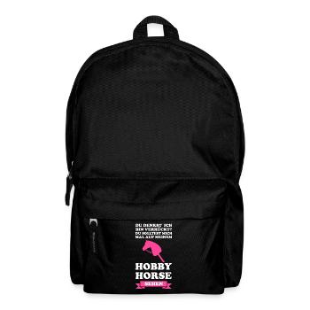 Hobby Horse Mädchen Hobby Horsing Geschenk - Rucksack - Schwarz - Vorne