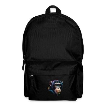 Chimpanzee Monkey Portrait - Backpack - black - Front