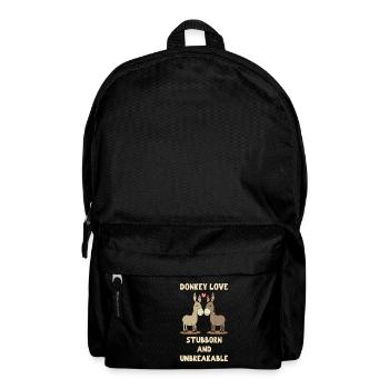 Donkey Love is Stubborn and Unbreakable - Rucksack - Schwarz - Vorne