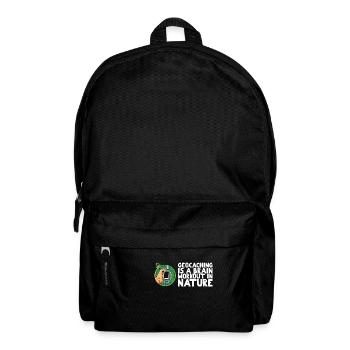 Geocaching is a brain workout in nature - Backpack - black - Front
