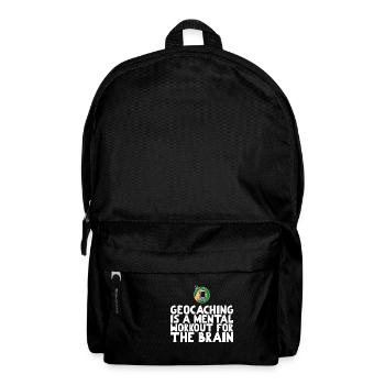 Geocaching is a mental workout for the brain - Backpack - black - Front