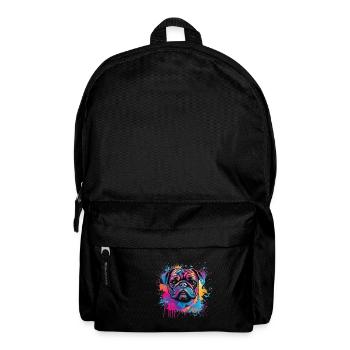 Pug paint splash design - Backpack - black - Front