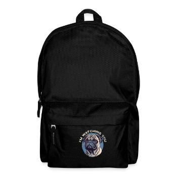 Ich Beobachte Dich, Mopshund - Rucksack - Schwarz - Vorne