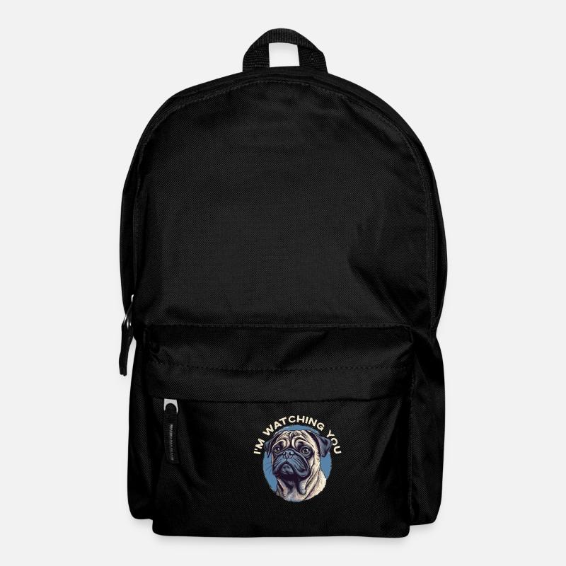 Ich Beobachte Dich, Mopshund - Rucksack - Schwarz