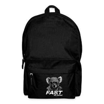 Fast Not Furious Koala Bär - Rucksack - Schwarz - Vorne