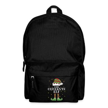 Der Genervte Elf - Familien Weihnachtsoutfit - Rucksack - Schwarz - Vorne