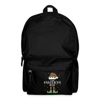 Die Zärtliche Elf - Familien Weihnachtsoutfit - Rucksack - Schwarz - Vorne