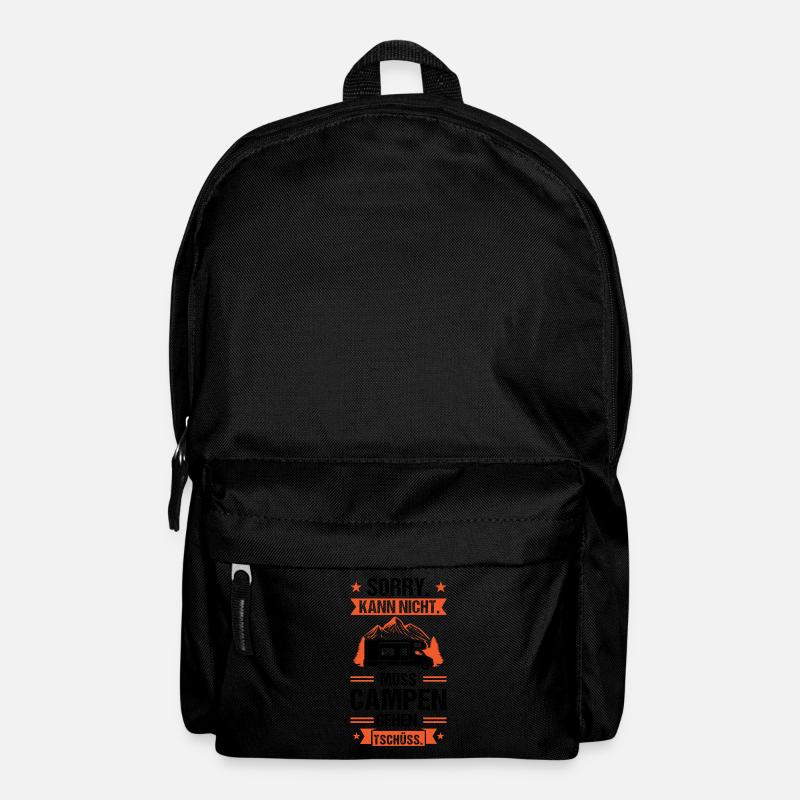 Campen Camping Wohnwagen Geschenk - Rucksack - Schwarz