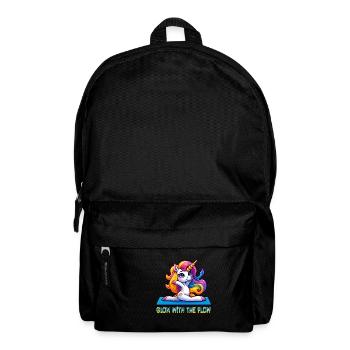 Glow With The Flow Unicorn Yoga - Backpack - black - Front