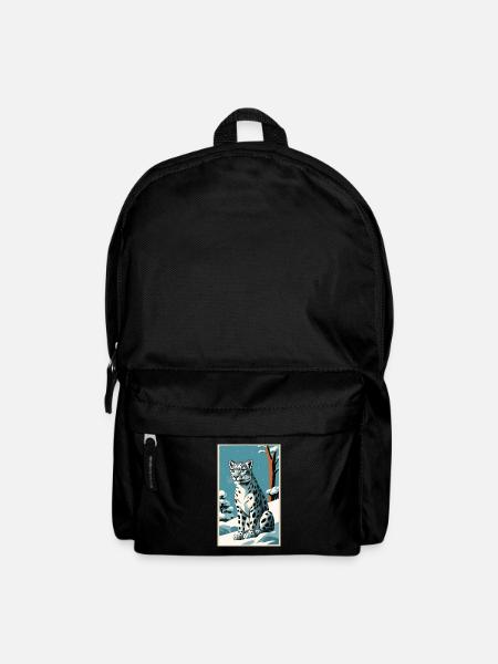 Schneeleopard | Leopard | Raubtier - Rucksack - Schwarz