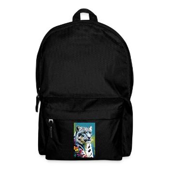Schneeleopard | Leopard | Raubtier - Rucksack - Schwarz - Vorne