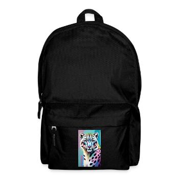 Schneeleopard | Leopard | Raubtier - Rucksack - Schwarz - Vorne