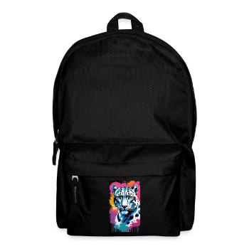 Schneeleopard | Leopard | Raubtier - Rucksack - Schwarz - Vorne