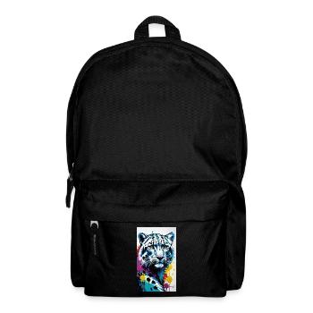 Léopard des neiges | Léopard | Prédateur - Sac à dos - noir - Devant