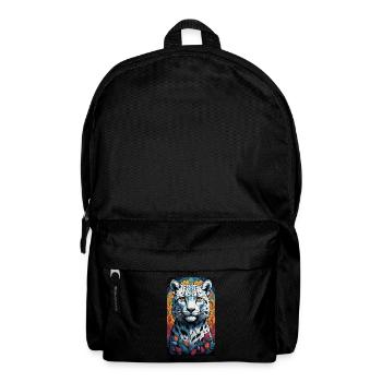 Schneeleopard | Leopard | Raubtier - Rucksack - Schwarz - Vorne