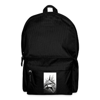 Shark | Great White Shark | Sea Creature | Fish - Backpack - black - Front