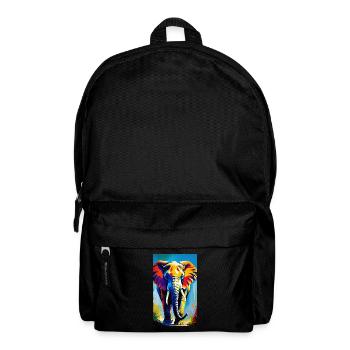 Elefant | Wildtier | Afrika | Kindermotive - Rucksack - Schwarz - Vorne